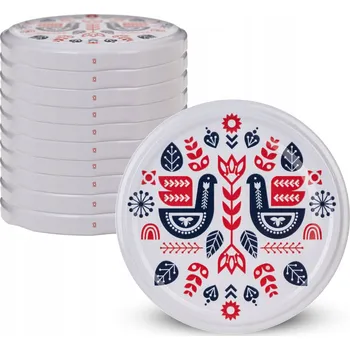 Sklenice ŠROUBOVACÍ VÍČKA NA SKLENICE FI82 UZÁVĚRY NA SKLENICE VÍČKO MED 10 Ks 6-ZÁVĚSNÉ