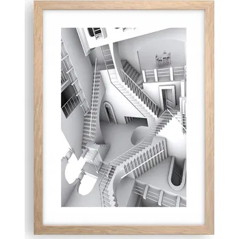 Obraz Obraz plakát v rámu světlý dub do obýváku 30x40 abstrakce plakáty na zeď