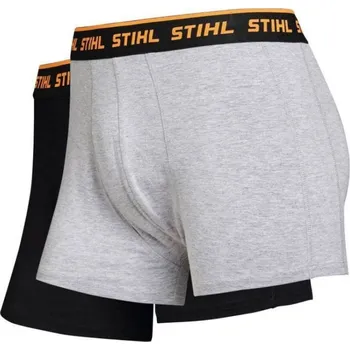 Boxerky STIHL Bavlněné boxerky Logo černá a šedá balení 2 ks M