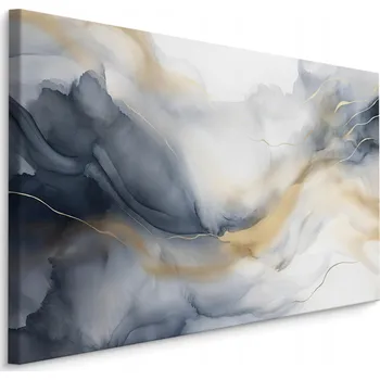 Obraz Obraz do ložnice MARMOR se zlatými prvky Akvarel Abstrakce 30x20