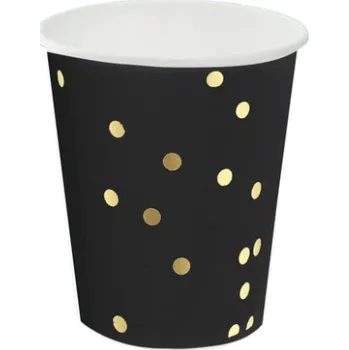 Kelímky PartyPal bílé s puntíky 6 ks