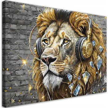 Obraz OBRAZ NA ZEĎ DO OBÝVÁKU LEV DJ HUDBA 90x60