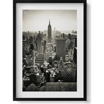 Obraz Elegantní obraz do obýváku Černobílý pohled na město New York 50x70 cm