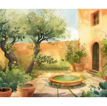 Plakát Plakát Slunečný den bez rámu 60 x 50 cm