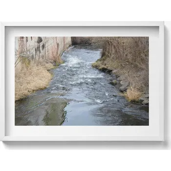 Obraz Obraz v bílém rámu nástěnná dekorace Tasovice řeka Dyje Morava 70x50 cm