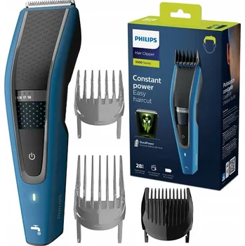 Strojek na vlasy Zastřihovač vlasů a vousů PHILIPS Series 5000, voděodolný