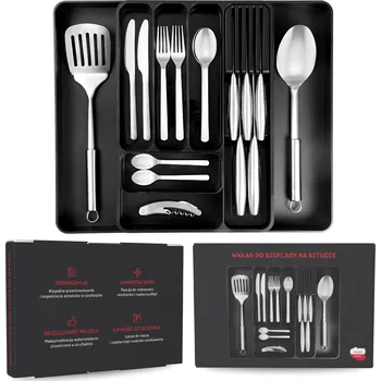 Příborník do zásuvky Organizér Organizér do kuchyňské zásuvky 47,5 x 39,5 cm Nádoba na příbory