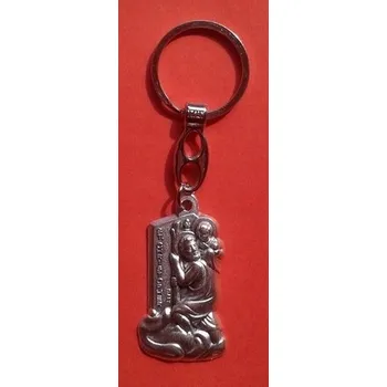 Přívěsek Na Klíče se Svatým Kryštofem a Pannou Marií.