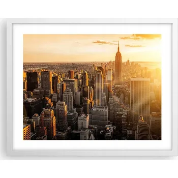 Obraz Obraz plakát na zeď v bílém rámu 50x40 město foto plakáty do obýváku