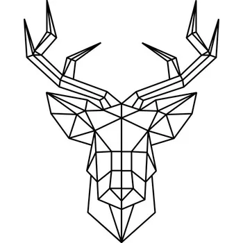 Samolepící dekorace Samolepka na zeď Drukant jelen 97x120 cm černá