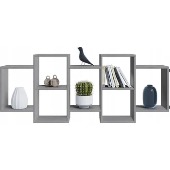 Obývací pokoj Police laminovaná deska AJKmeble 65,2 x 25 cm odstíny šedé