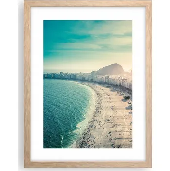 Obraz Obraz plakát v rámu světlý dub do obývacího pokoje 30x40 pobřeží plakáty na zeď