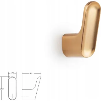 Věšák Nástěnný věšák na nábytek VIEFE LUV 7037 mosaz cava kartáčovaná 7037017Z618