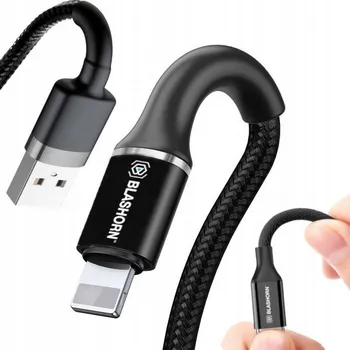 Datový kabel Kabel Blashorn USB - Apple Lightning 1,8 m černý