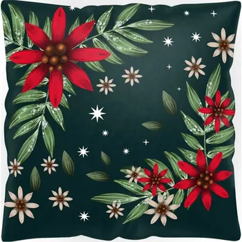 Polštář POVLEČENÍ NA POLŠTÁŘ 40x40 VELUR VÁNOČNÍ DEKORAČNÍ SAMETOVÉ NA POLŠTÁŘEK