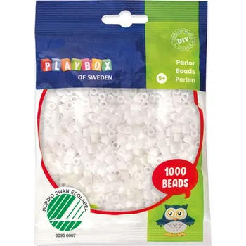 Dětské navlékací korálky Zažehlovací korálky 5 mm Bílé 1000 ks