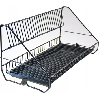 Odkapávač na nádobí Odkapávač na nádobí Duda-Pol černý kovový jednopatrový 50x22 cm