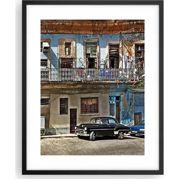 Obraz Foto obraz plakát na zeď v černém rámu 40x50 město plakáty do obýváku