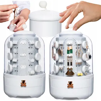 Šperkovnice Organizér na šperky Intesi bílý 21x21x36 cm