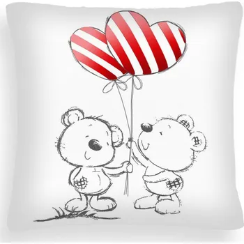 Polštář POLŠTÁŘ VALENTÝN LOVE-20 SRDÍČEK BALÓNEK 50X50