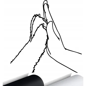 Samolepicí dekorace na vozidlo SAMOLEPKA Grafika na auto okno PSÍ TLAPKA Tlapka RUKA 15x14,5 cm