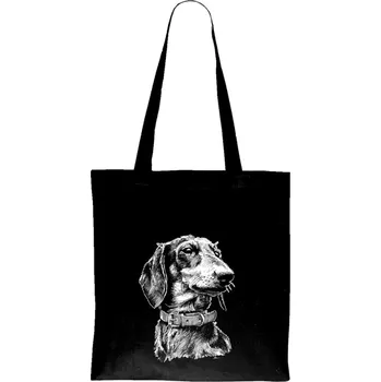 Plátěná taška - Jezevčík Barva: Černá