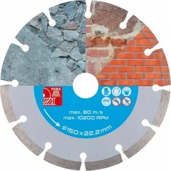 Řezný kotouč Diamantový kotouč MAT Group 150 segment