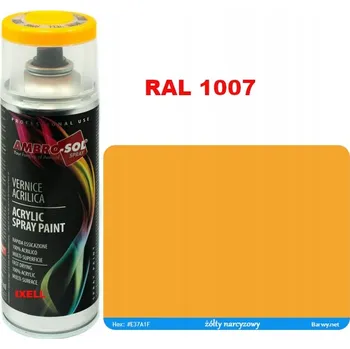 Barva ve spreji RAL 1007 AKRYLOVÝ LAK VE SPREJI ŽLUTÝ LESK 1233