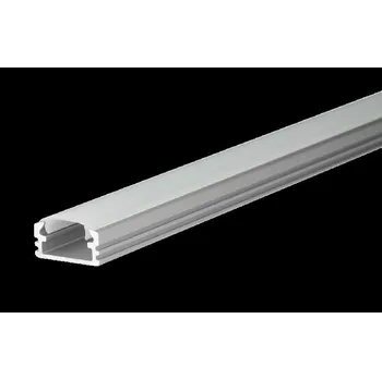 Obraz LED profil, lišta na schody, neošetřený hliník s mléčným krytem M2 - 100 cm