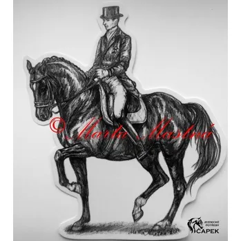 Žertovný předmět Samolepka -DREZURNÍ KŮŇ-