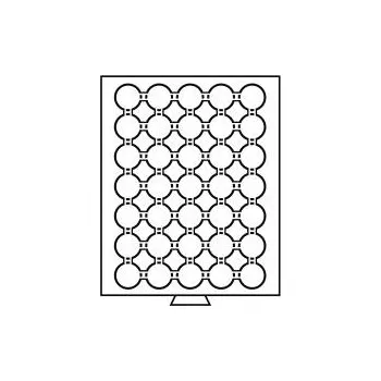 Box MB na mince v bublinkách 35 políček/27 + 28 mm