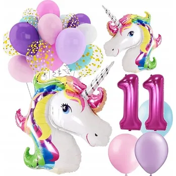 Balónek BALÓNKY sada narozeniny 11 LET JEDNOROŽEC UNICORN