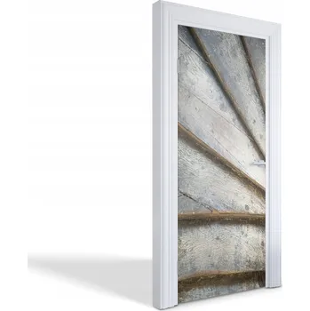Fototapeta Dekorační samolepící fólie na dveře Staré dřevěné schody 85x205 cm