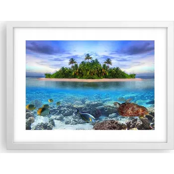 Obraz Obraz plakát v bílém rámu do obýváku 40x30 krajina foto na zeď