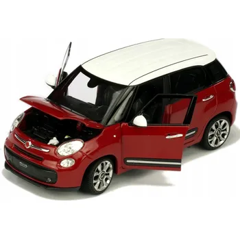 autíčko FIAT 500L 2013 Burgundsko KOVOVÝ MODEL WELLY 1:24