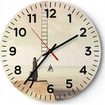 Hodiny Kuchyňské nástěnné hodiny 30x30 Abstrakce Moderní skleněné hodiny Tiché