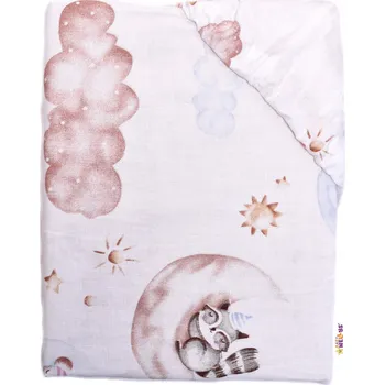 Prostěradlo Bavlněné prostěradlo, Sweet Dreams, bílá, 140 x 70 cm