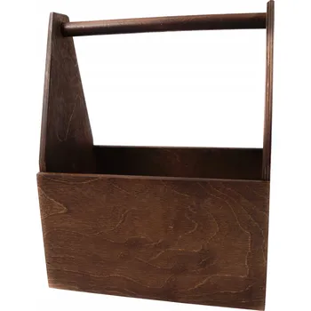 Obraz Nosítko krabička DŘEVĚNÁ krabička na lahve HNĚDÁ