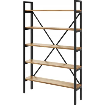 Knihovna Industriální regál Loft na knihy dub D5-20 60cm