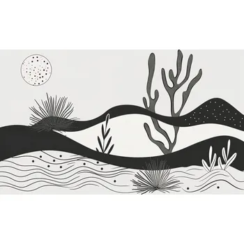 Plakát Plakát Zahrada v noci bez rámu 91,5 x 61 cm