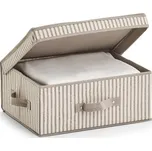 Zeller Present Pevný úložný box na oblečení, na textil, pod postel, proužek, 38x29x16cm