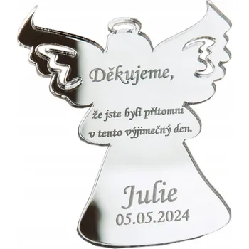 Dekorativní magnet Magnet Křest Poděkování hostům, gravírování MCS-5