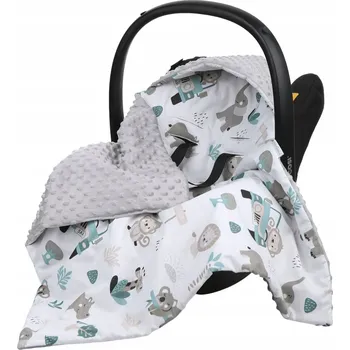 Zavinovačka BABYMAM MINKY DEKA DO AUTOSEDAČKY NOSÍTKA ZAVINOVAČKA TEPLÁ S KAPUCÍ