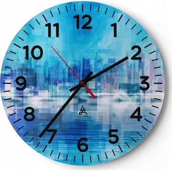 Hodiny Kuchyňské nástěnné hodiny 30x30 Abstrakce Moderní skleněné hodiny Tiché