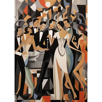Plakát Plakát Ples v Art Deco bez rámu 25 x 35 cm