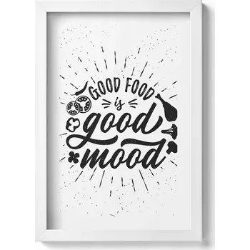 Obraz Obraz dekorace na zeď Good food is good mood - nápis do kuchyně 20x30 cm