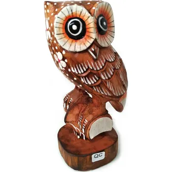 Sova sovička soška zdobená 15cm