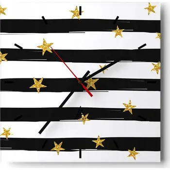 Hodiny Nástěnné hodiny do kuchyně 30x30 Grafika Stylové hodiny na skle Loft Tiché