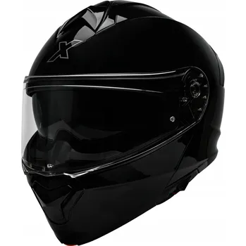 Helma na motorku Motocyklová Přilba vyklápěcí s clonou ROXAR PANAME EVO Z-Line, černá lesklá, velikost S