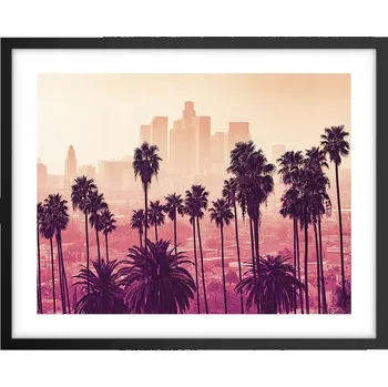 Obraz Foto obraz plakát na zeď v černém rámu 50x40 město plakáty do obýváku